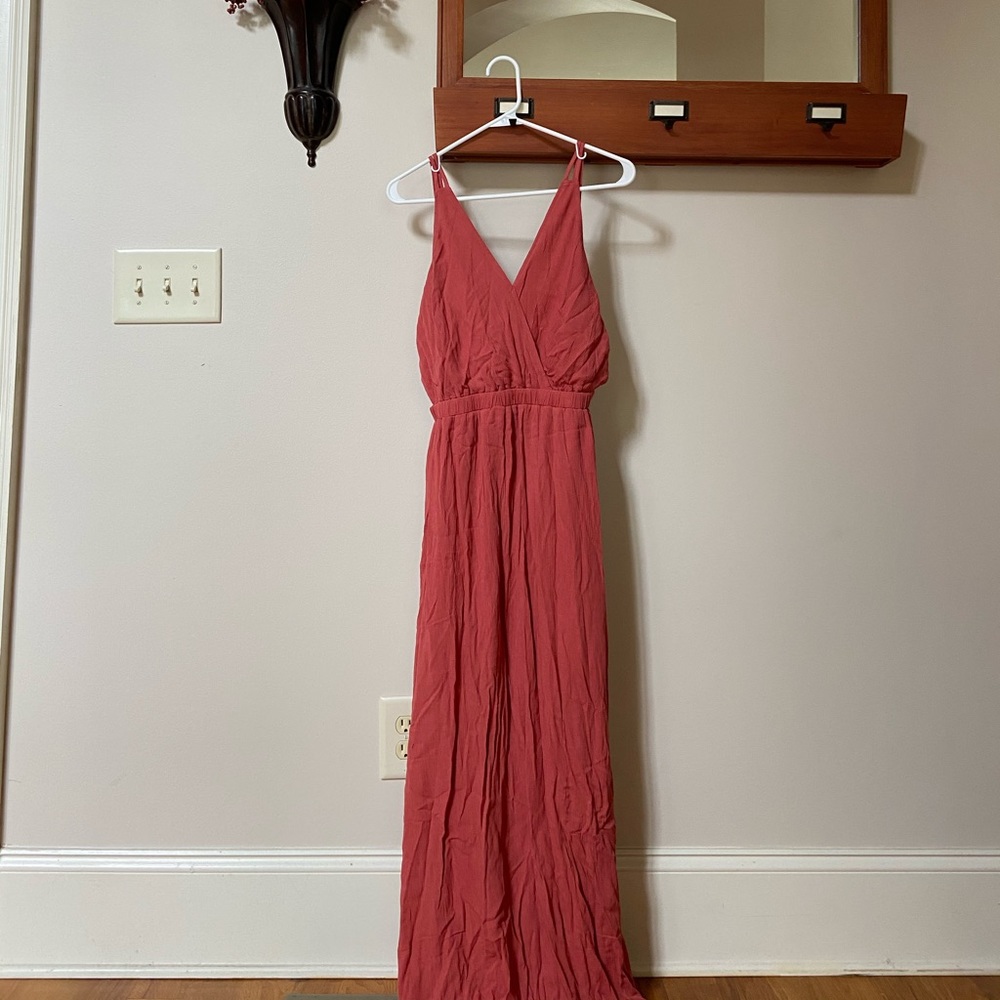 Peach maxi dress